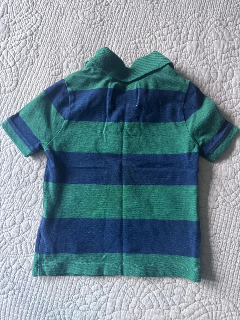 Old Navy Green & Blue Striped Polo